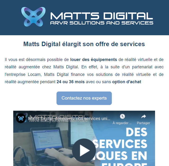 Newsletter de Matts Digital